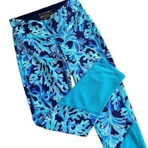 Lilly Pulitzer Weekender Midi Legging Bright‎ Navy "In Too Deep" Luxletic XS